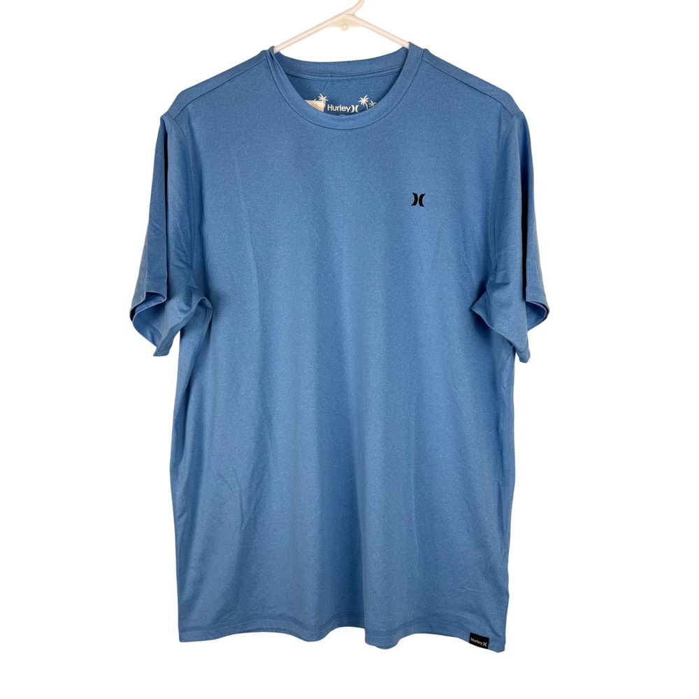 Hurley Icon Hybrid UPF 50+ Short Sleeve Tee Shirt Mens Medium Blue UPF 50 NEW